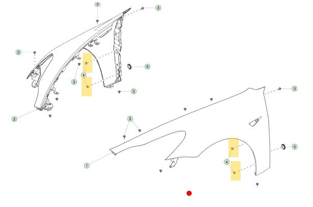 Tesla Model 3 17-23 Wing Washer (X2) 1485241-00-A
