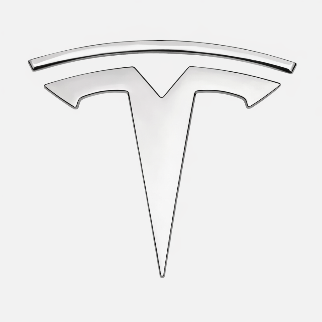 Tesla Model 3 17-23 & Y 19- Front Badge Chrome Silver 1494949-00-A