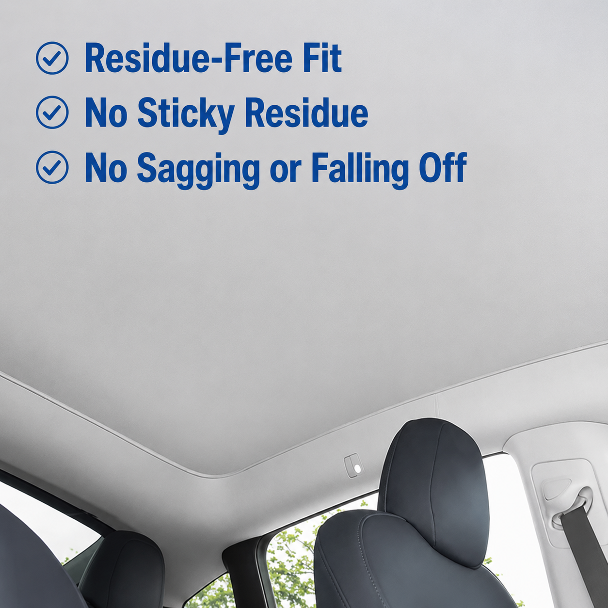 Tesla Model 3 18-24 Electrostatic Adsorption Glass Roof Sunshade Set